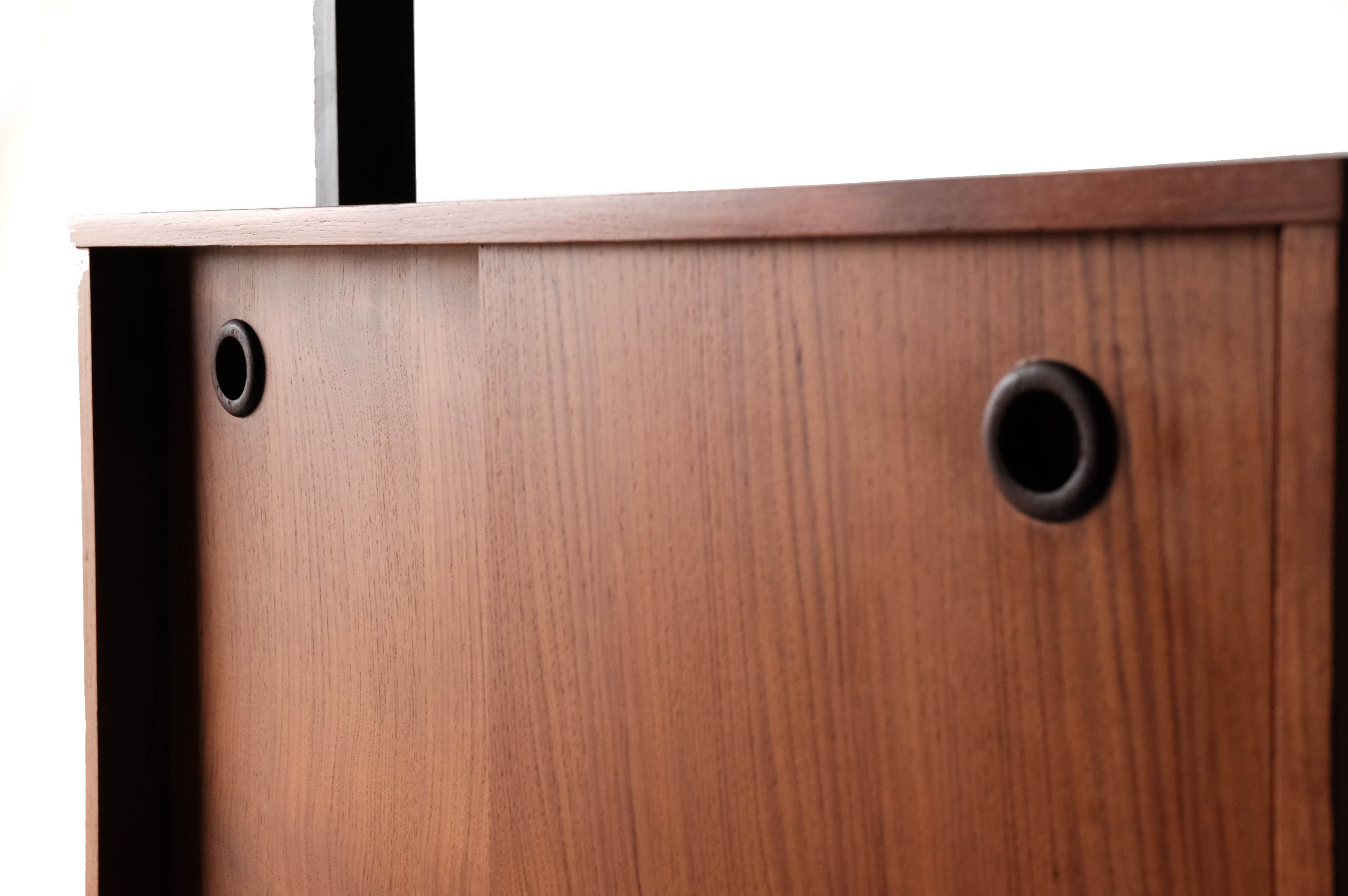 Mid-century italian teak wall unit bookshelf, 1960s
