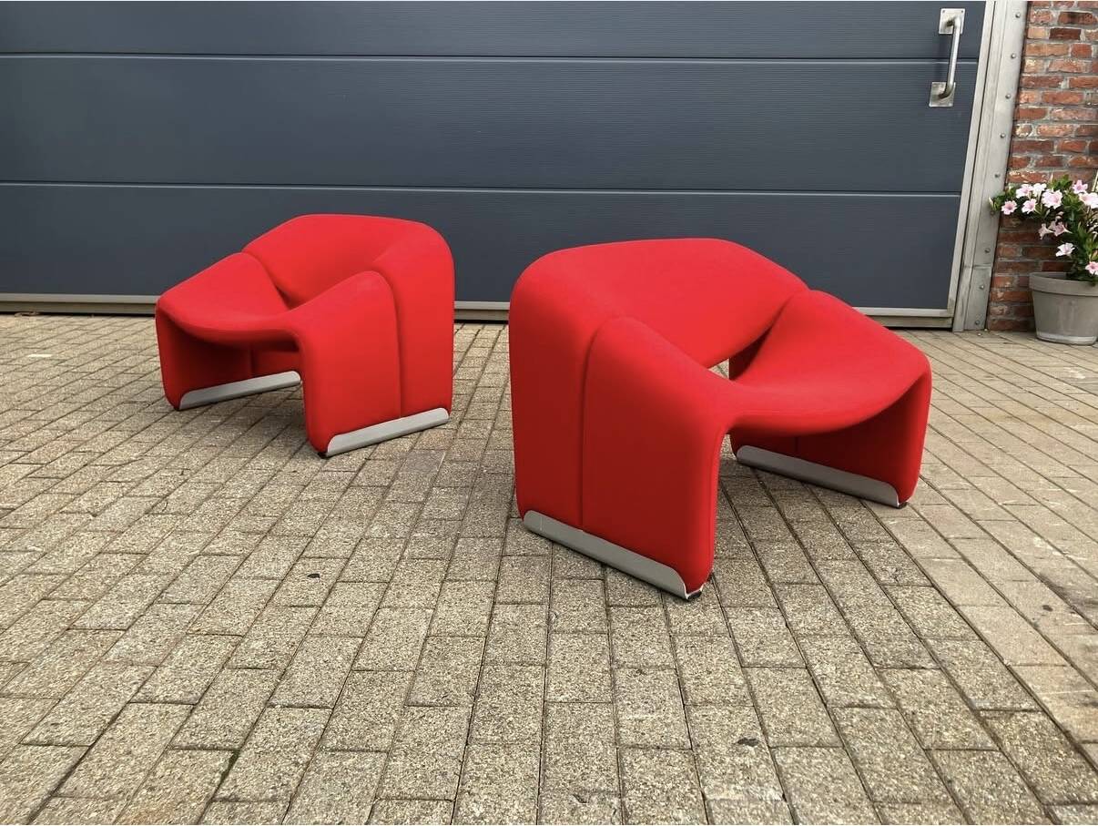 2x Artifort Groovy F598 by Pierre Paulin
