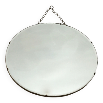 Round beveled mirror