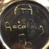 Pretty black ceramic basket braided hanse accost