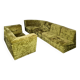 Canapé modulaire design vintage velours vert 'Groovy 70s'