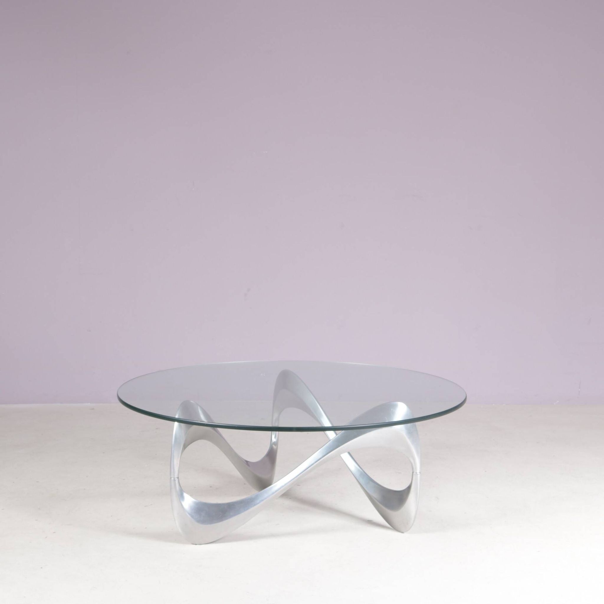 1970s Snake coffee table by Ronald Schmitt Germany