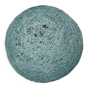 Plafonnier en ficelle bleu forme