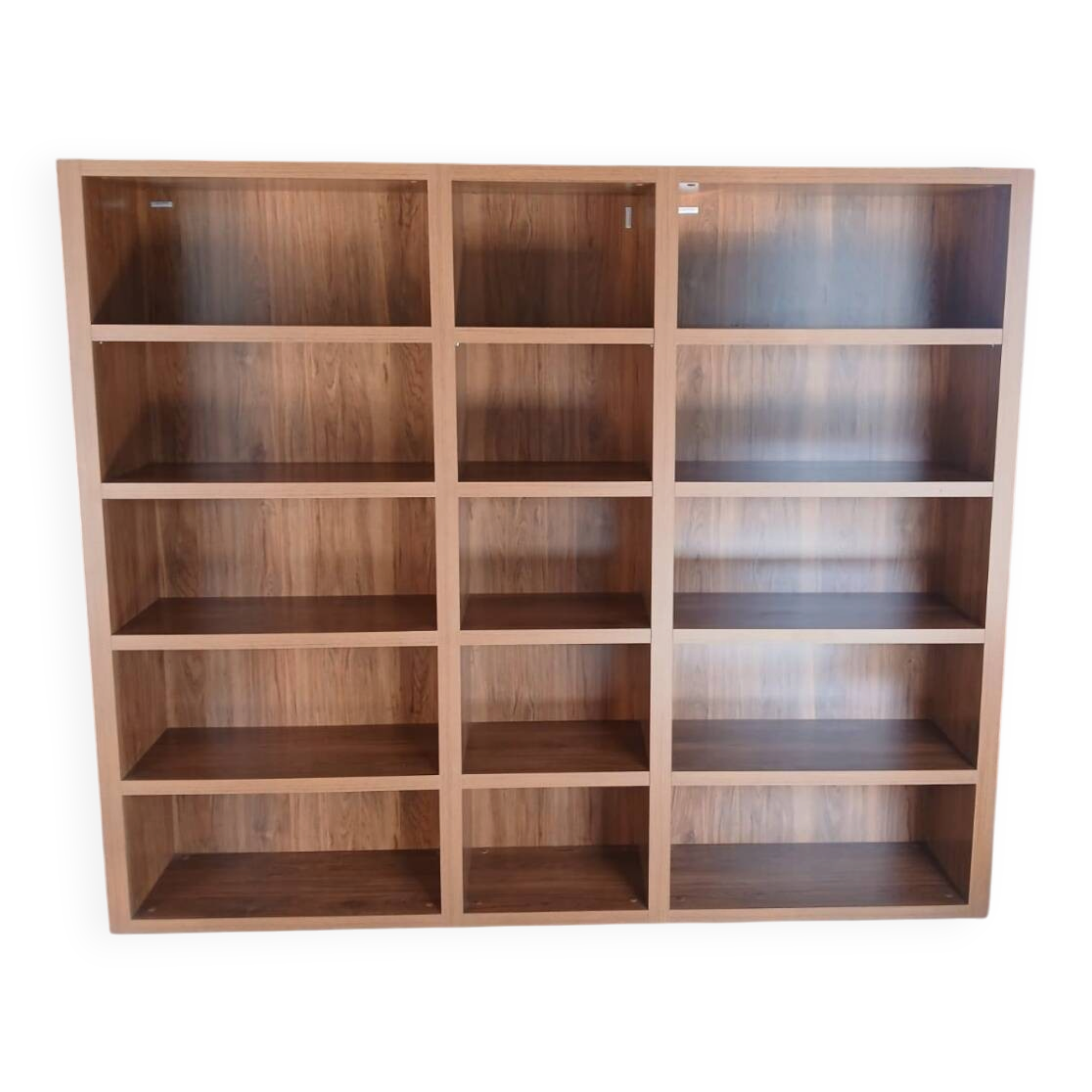 Large Gauthier library – warm wood – elegant lines – 21