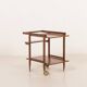 Teak bar cart, serving trolley, 1960s
