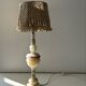 Grande lampe onyx et macramé 