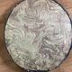 Antique blackened wood mirror