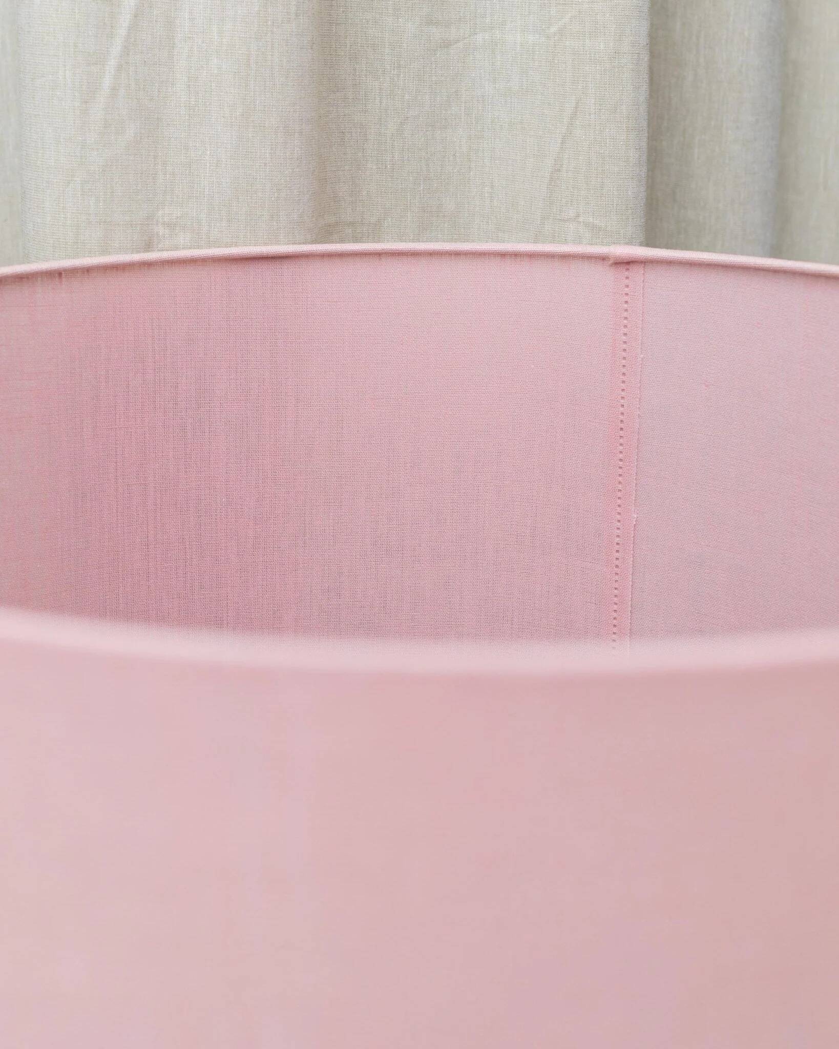 Vintage Holmegaard Plaza table lamp by Hsin-Lung Lin for Glasværk, 1970s - White glass with pink fabric shade - Elegant retro lamp, gift idea.
