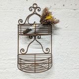 Wrought iron wall shelf