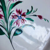 Pair of plates Les Islettes with bouquet and peacock