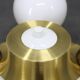 Pair of mid-century brass flush mount lights, 1970s