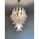 Frosted “selle” murano glass cascade chandelier