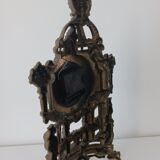 Metal mantel clock