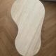 Table basse en bois de manguier et en travertin