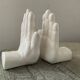 Pair of ceramic hand bookends from the 70s