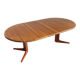Vintage Glostrup Danish round extendable dining table solid teak