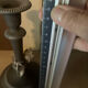 Shabby chic patinated candlestick