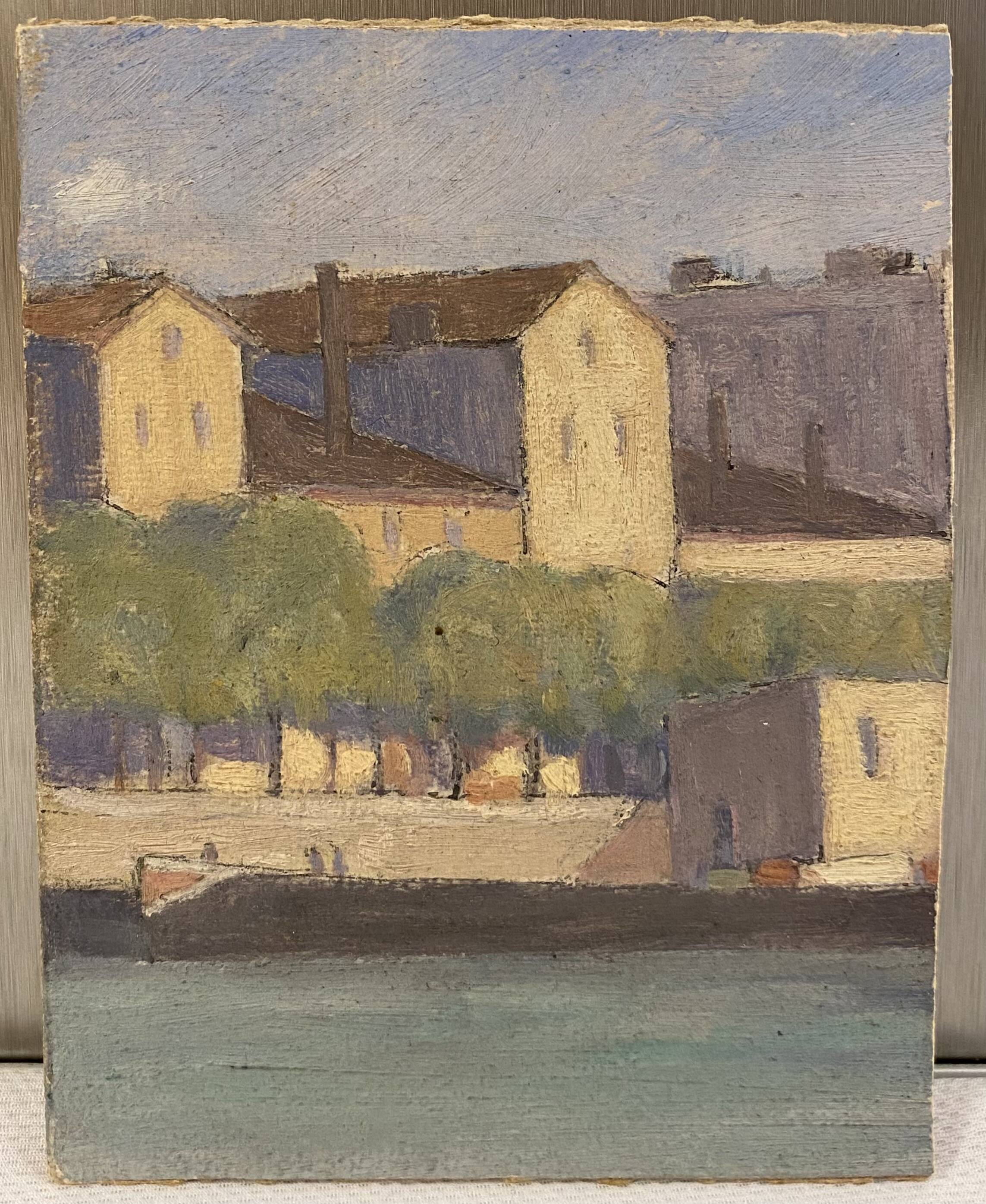 Landscape of the banks of the Saône mid-20th century
