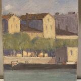 Landscape of the banks of the Saône mid-20th century
