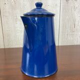 Blue enamelled coffee maker