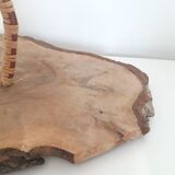 Vintage cheese platter - Tree stump cake - 1970