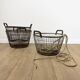 Old metal harvest basket