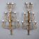 Antique wall sconces in gilded iron, 8 lights, Italy, 20th century.