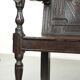 Antique English oak chair / wainscot chair from the 17th century