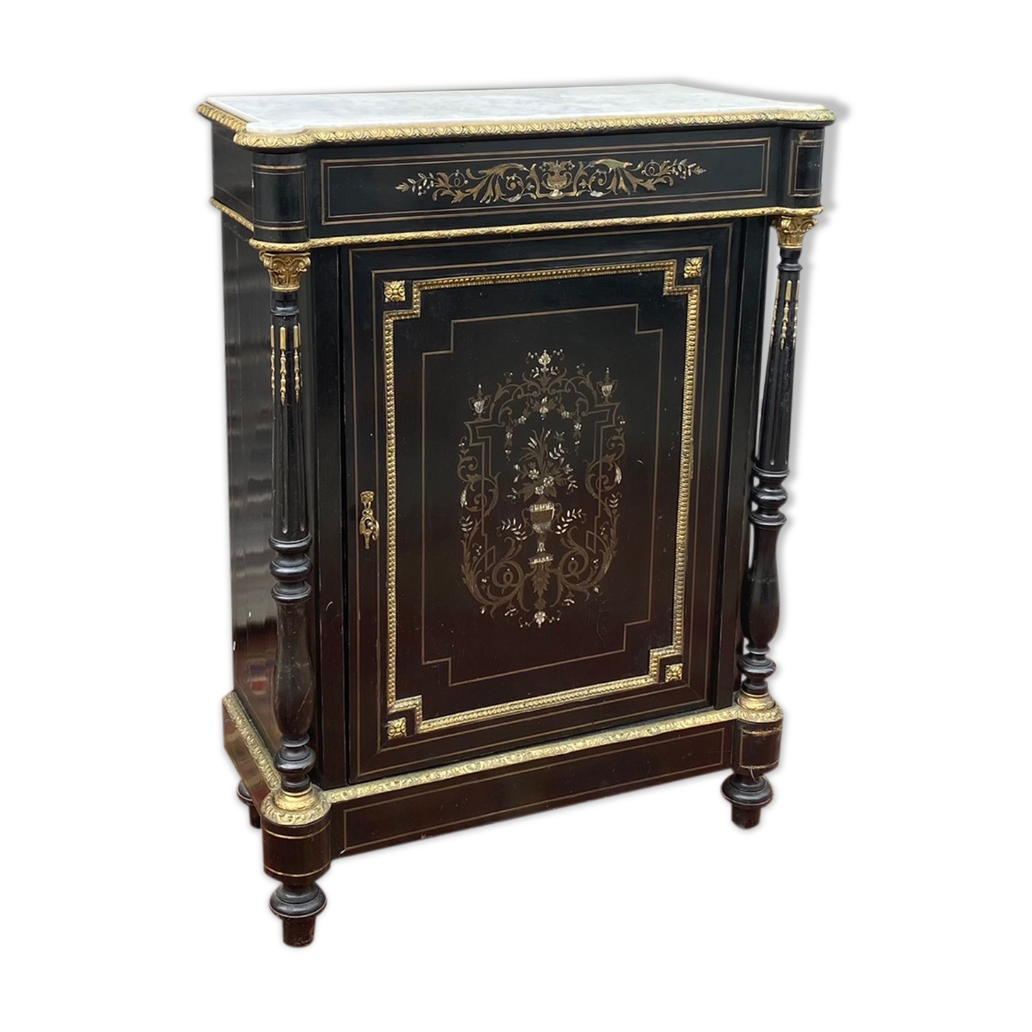 Support furniture In Blackened Wood of Napoleon III period