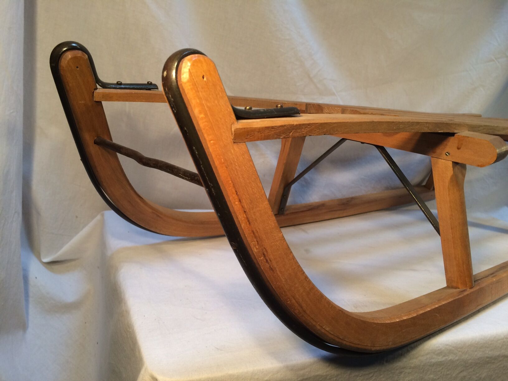 Traditional vintage wooden sled