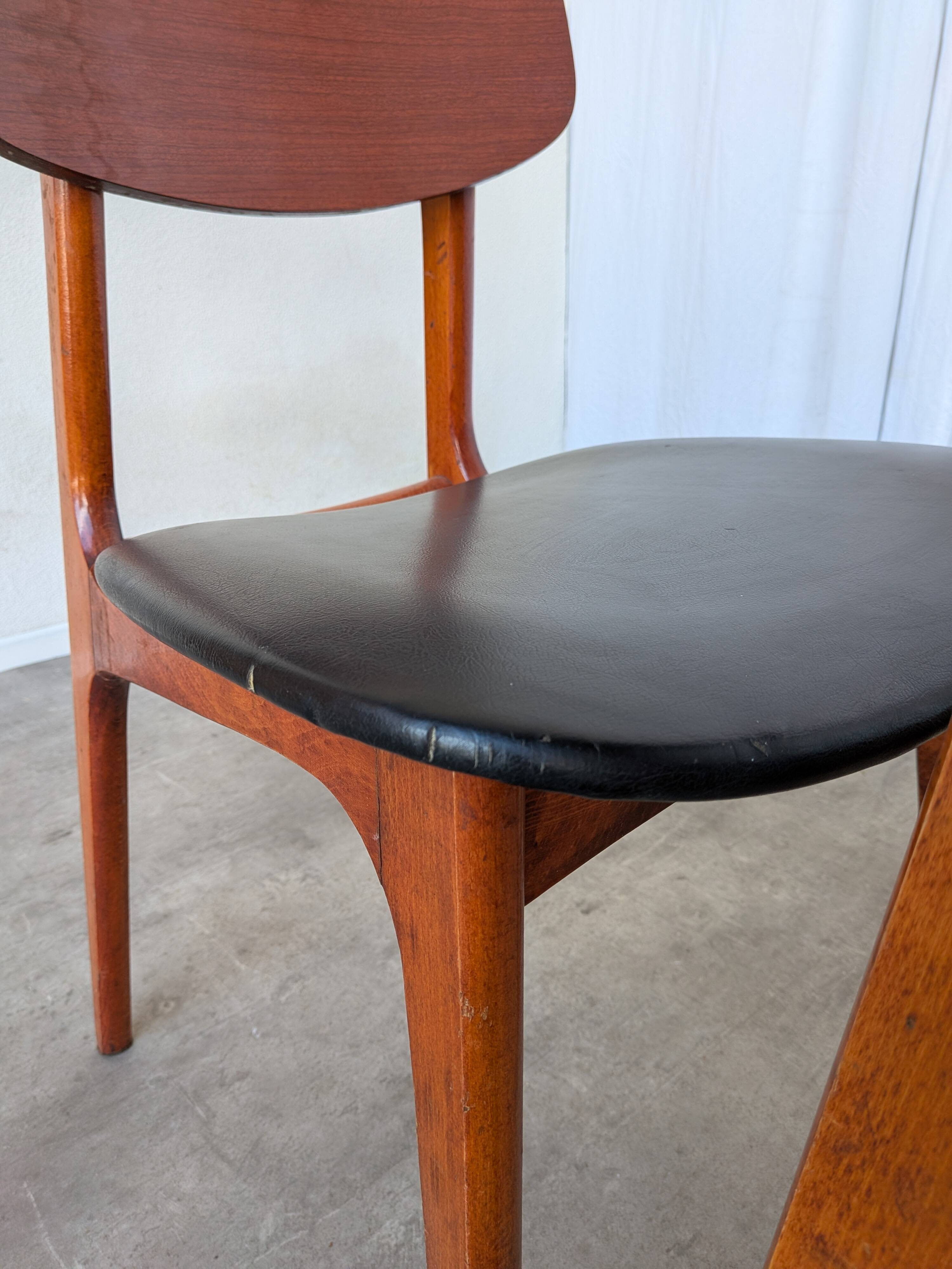 SET of 3 Vintage STOL Kamnik Dining Chair: 1970s Yugoslavian Mid-Century Mo
