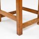 Industrial Brutalist Wooden Stool, Belgium, 1920s