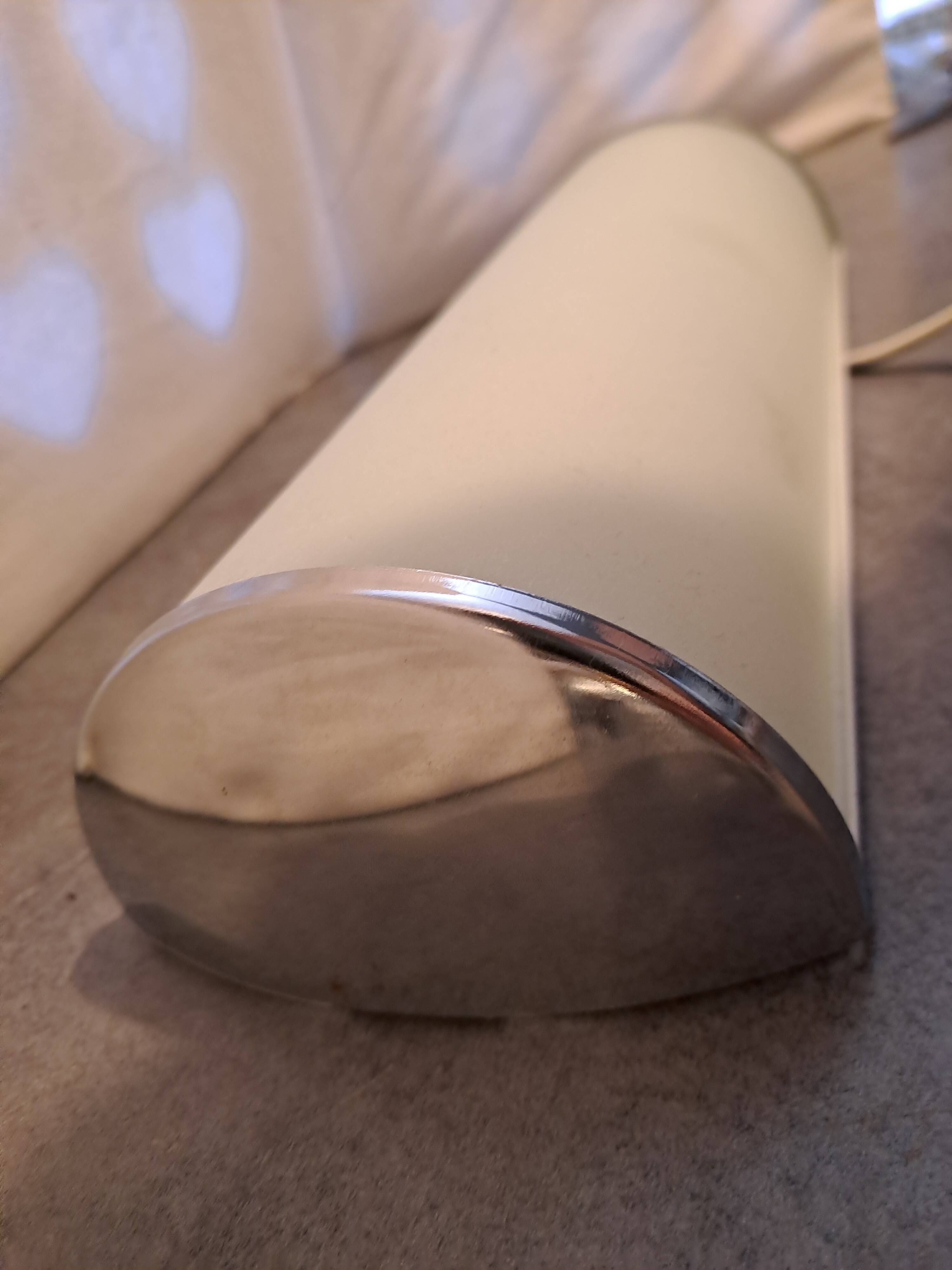 Rectangular wall light 1990 in frosted glass and silver metal