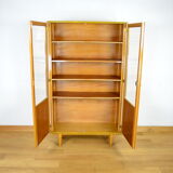Vintage blond oak glazed library 1950