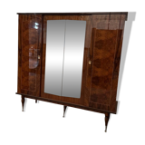 Vintage 4-door mirrored wardrobe