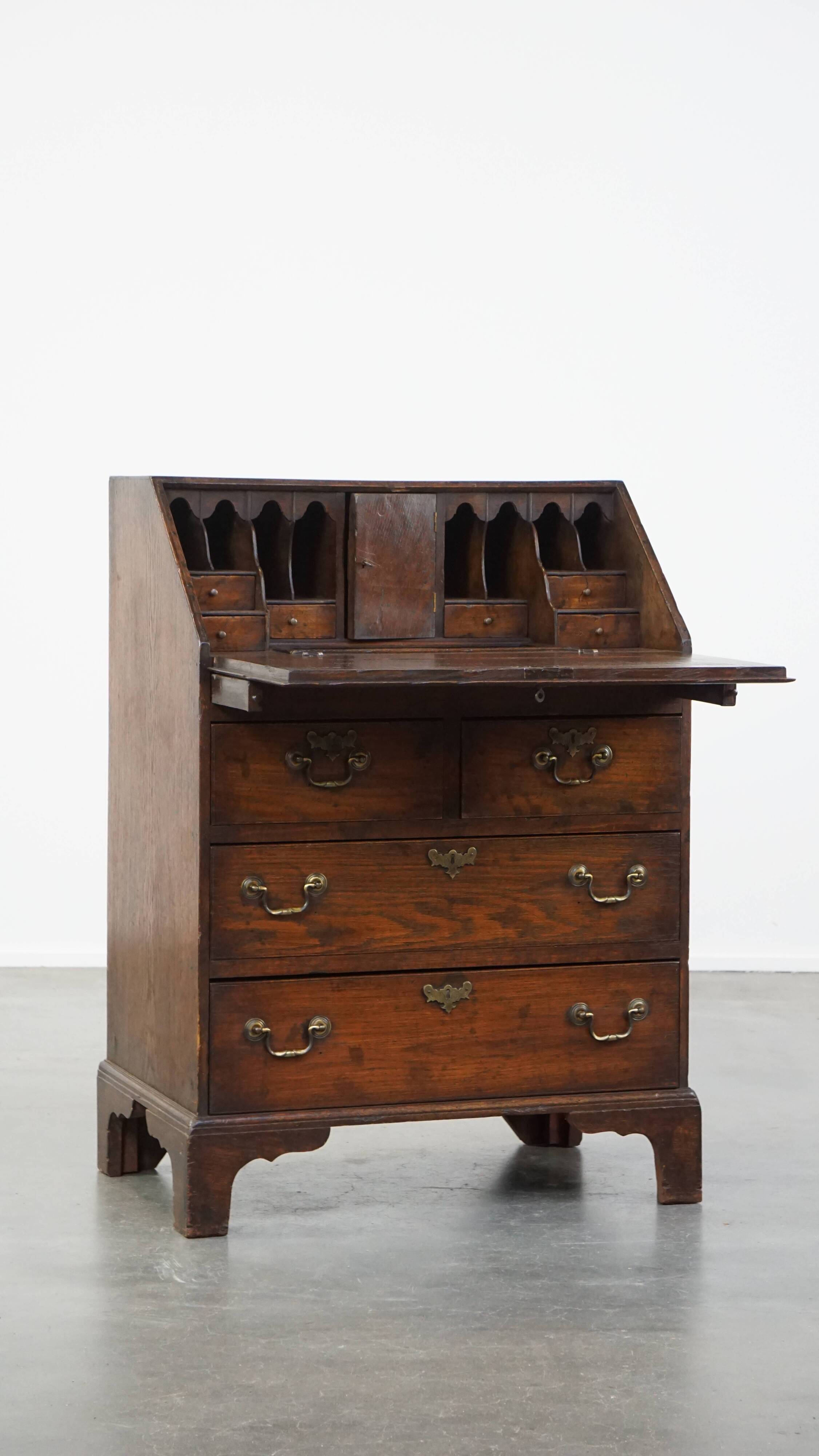 Antique subtle English secretaire from the early 19th century