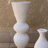 Trio de vases blancs