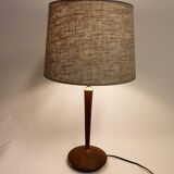 Teak and brass table lamp, mid-century, Sweden 1950s