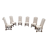 Set of 6 chairs covered with skai