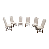 Set of 6 chairs covered with skai