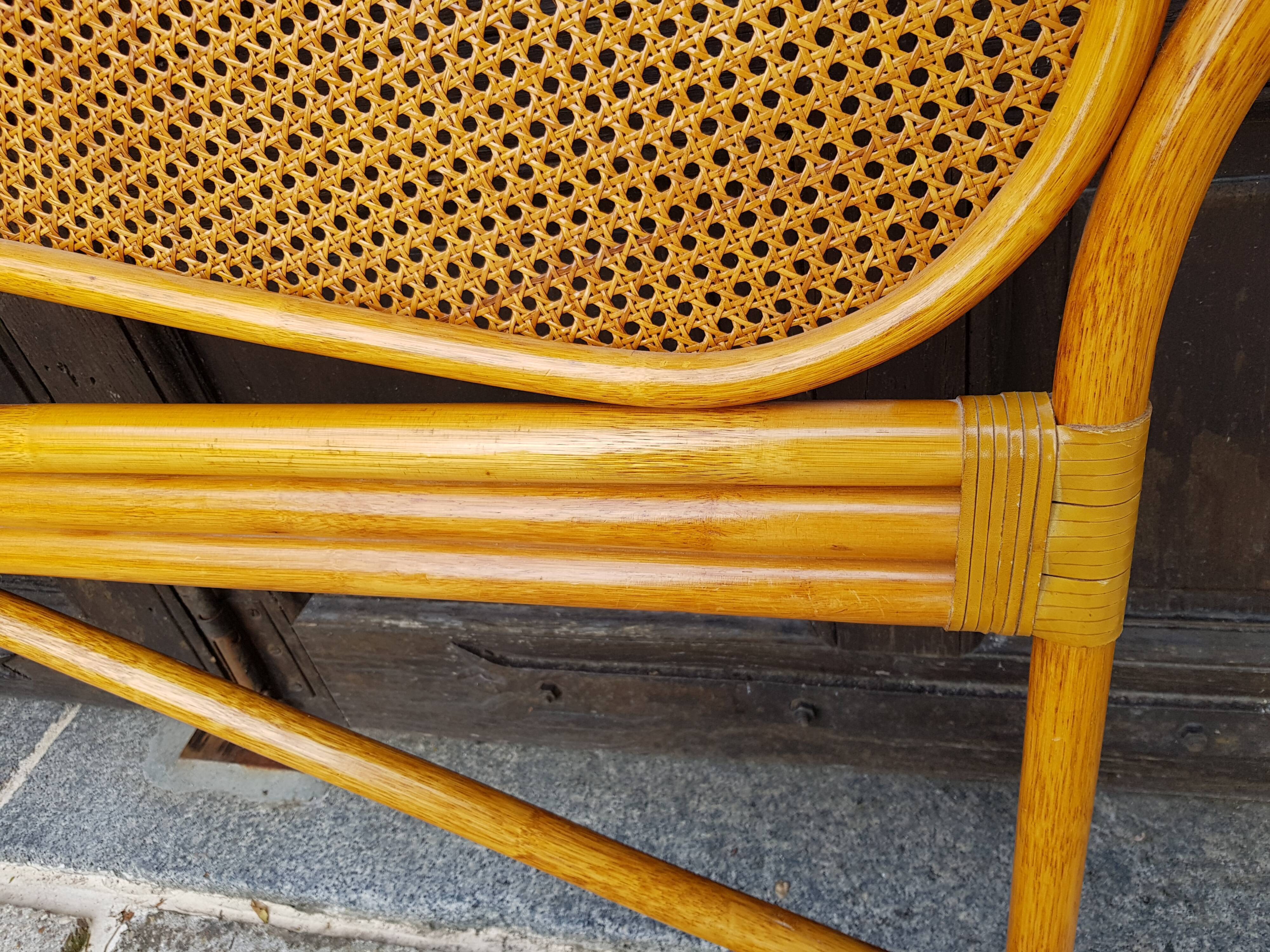 Rattan and caning headboard