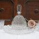Bavarian liqueur decanter, six glasses and tray