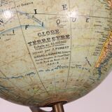 Globe terrestre par J.Forest éditeur Girard & Barrière, début du 20ème s.