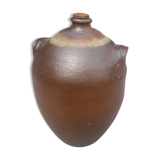Antique two-handle glazed terracotta jar