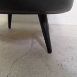 Vintage skai pouffe