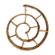 Étagère spirale en jonc de mer années 70/80