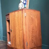 Vintage solid wood bedside table/wooden storage unit