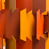 Facet-pop Hanging lamp by Louis Weisdorf for Lyfa Denmark - 1960s