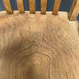 Light colored elm wood English Windsor armchair