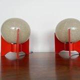 Pair of Space Age table lamps Rocket by Pokrok Zilina, 1970s